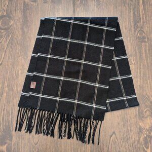 Softest Scarf Ever - Black/Tan/White Roots Minimalist Tartan
